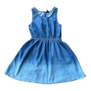 Gap Kids Girls Denim Chambray Ombré Dress.